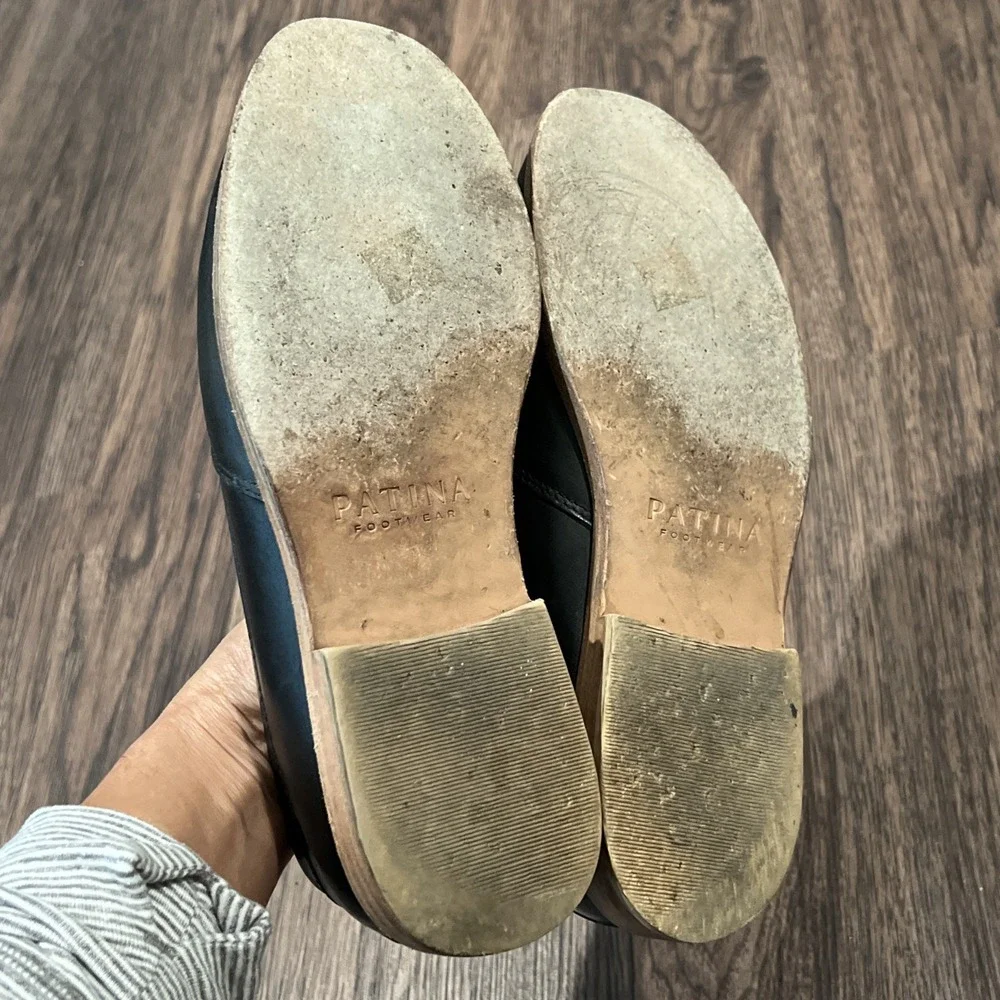 Patina by Portland Rounded Leather Loafer in Black Size 7.5